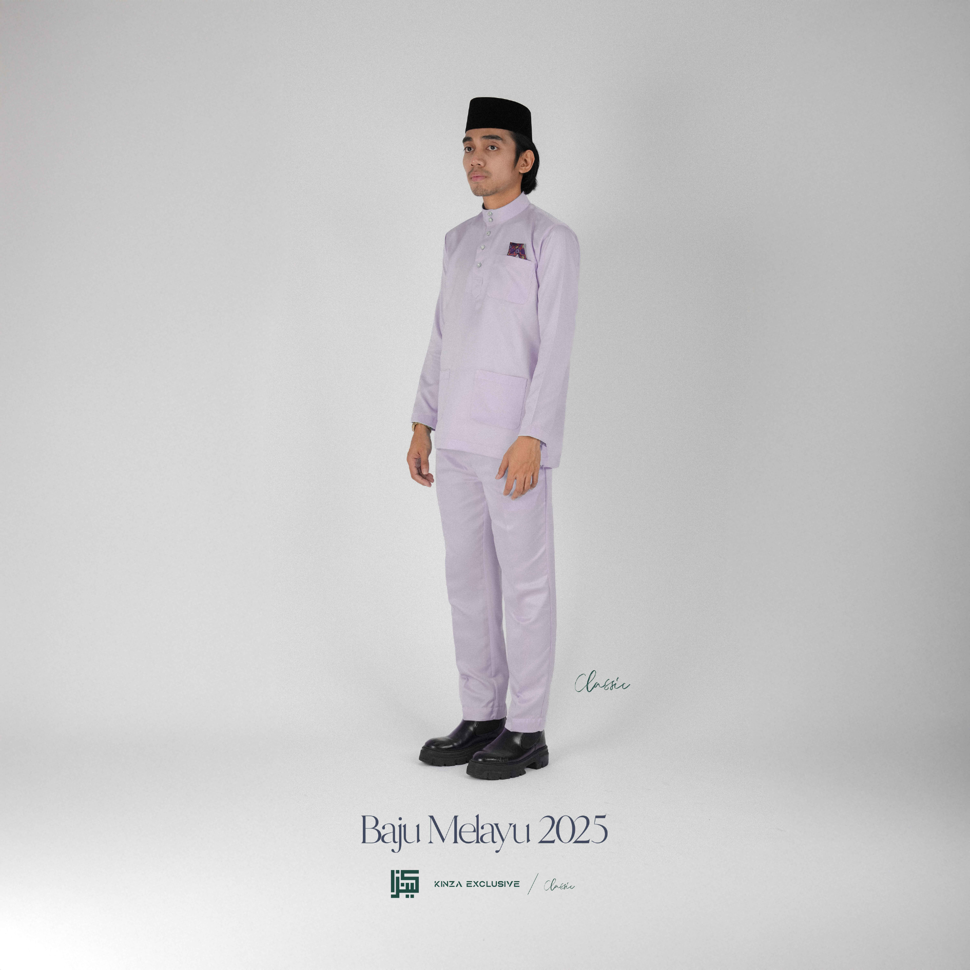 [NEW] Classic Baju Melayu Kinza Premium PASTEL COLOR  [FREE PREMIUM BUTANG + HANDKERCHIEF + FREE PREMIUM BOX]